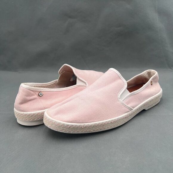Rivieras Nymphe Cotton Canvas Slip On Classic Pink Canvas Sneakers Size 40 - Picture 6 of 15